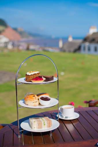 Victoria Hotel Restaurant Dining Afternoon Tea for One Outdoors