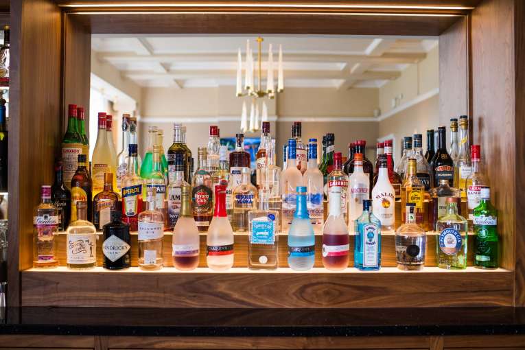 Victoria Hotel Berties Bar Selection of Drinks and Spirits